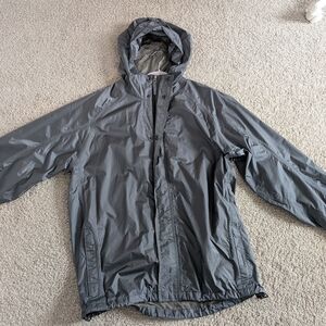 L.L. Bean Men's Gray Hooded Raincoat